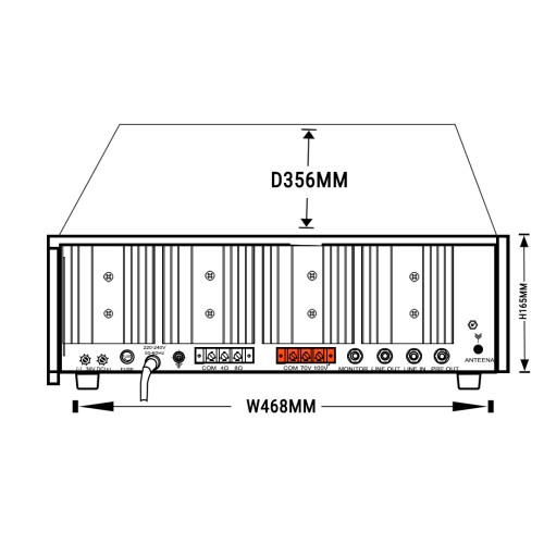 MIA-350U P.A High Power Mixer Amplifier